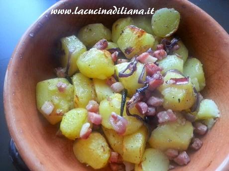 Patate Novelle con Pancetta e Cipolle