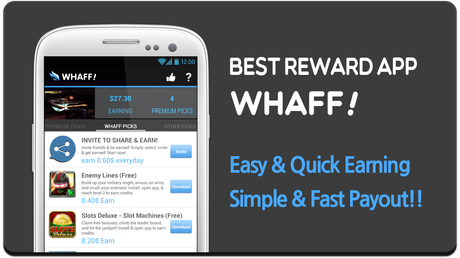 Guadagnare con un’App, Whaff Rewards