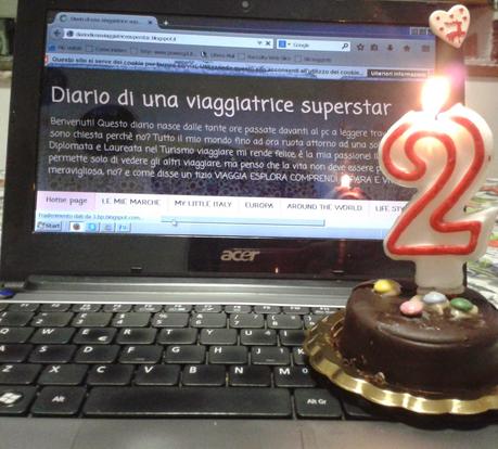 HAPPY BIRTHDAY DIARIO DI UNA VIAGGIATRICE SUPERSTAR : 2 ANNI DI NOI !