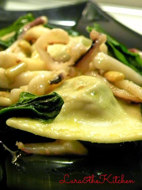 RAVIOLI DI LENTICCHIE AL ZEMINO LEGGERO DI CALAMARI, LA MIA RICETTA PER PIERANGELINI