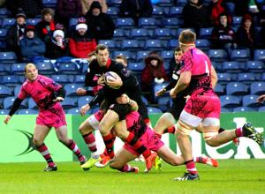 Tim Visser in azione nel match di domenica scorsa contro i London Welsh (Credit: Jason O'Callaghan)