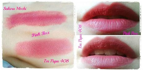 i'm pupa 408 e sakura mochi neve cosmetics