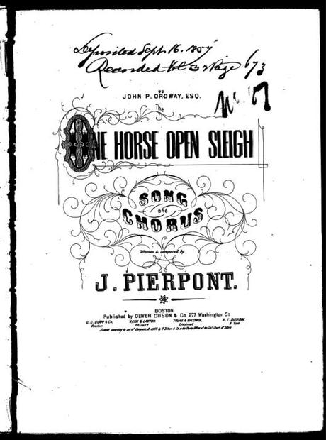 One Horse Open Sleigh - James Lord Pierpont