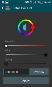 Tinted Status Bar - Xposed