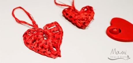 Cuori rossi all'uncinetto