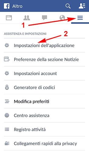 come disabilitare browser interno facebook