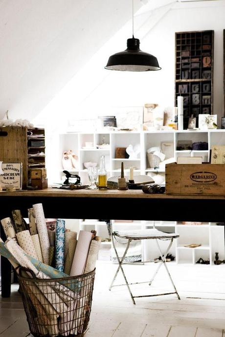 Workspace Inspirations: uno studio Industrial Chic.