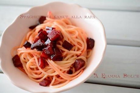 Spaghetti alla dadolata di rapa rossa