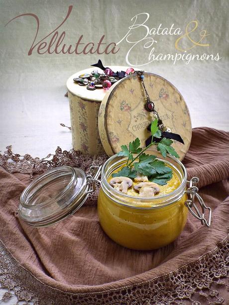 Vellutata di batata e champignons