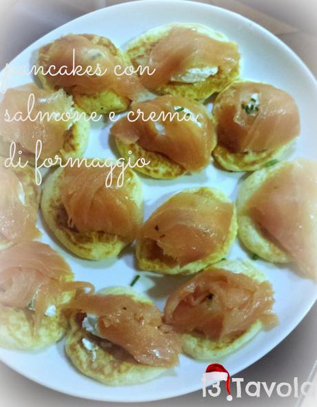 Pancake con salmone e crema di formaggio