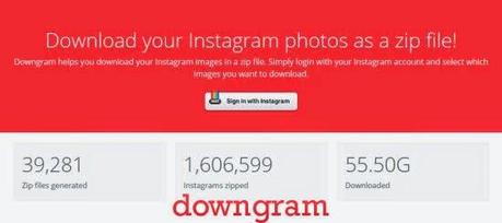 Downgram: scaricare le foto da Instagram con un click