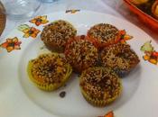 Muffin alla zucca cuore gorgonzola fondente