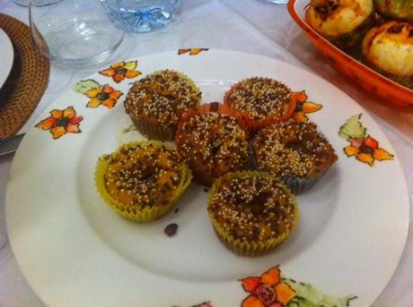 Muffin alla zucca con cuore di gorgonzola fondente