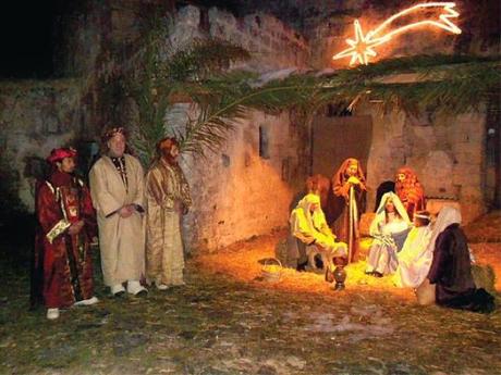 Live nativity scene in South Italy. Presepi viventi del sud Italia