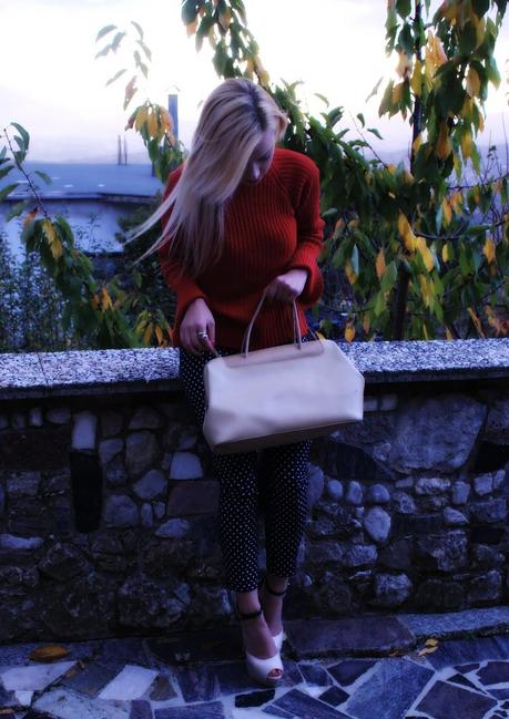 Crepuscolo,outfit maglione,Teresa Morone fashion blogger,theFashiondiet fashion blog,pois, 