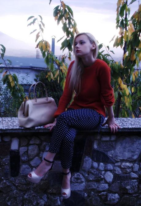 Crepuscolo,outfit maglione,Teresa Morone fashion blogger,theFashiondiet fashion blog,pois, 