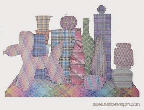 DETTAGLIATISSIMI PATTERNS GEOMETRICI NELLE OPERE DI STEVEN VASQUEZ LOPEZ