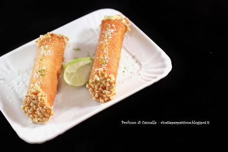 Cannoli salati di pasta fillo - gusto esotico per la mia prova di Creatività a Cuochi e Fiamme