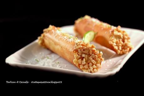 Cannoli salati di pasta fillo - gusto esotico per la mia prova di Creatività a Cuochi e Fiamme