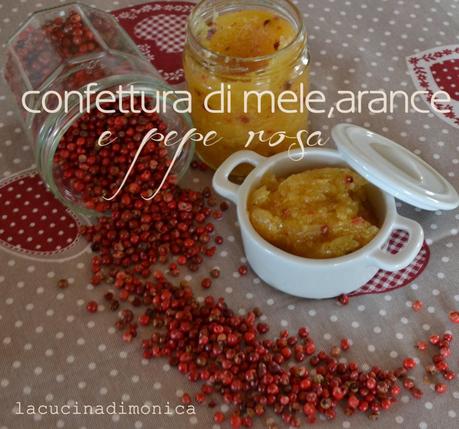 confettura di mele,arance e pepe rosa