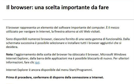 Windows: non più obbligatorio il ballot screen per scegliere il browser