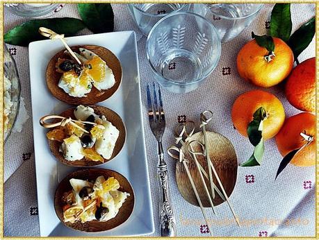 Baccalà condito in insalata alle clementine e noci / Seasoned salt cod salad with clementines and walnuts