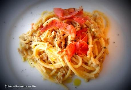 Spaghetti con crema di carciofi