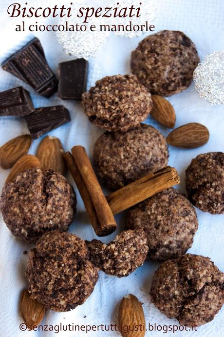 Biscotti speziati al cioccolato e mandorle senza glutine