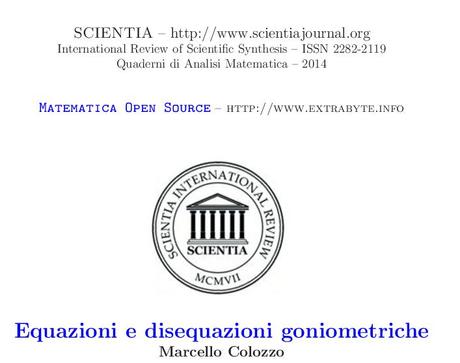 [¯|¯] Sinapsi bruciate dalle equazioni goniometriche