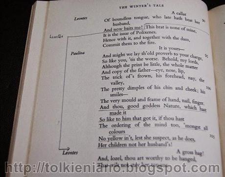 The Winter's Tale di Shakespeare firmato e appartenuto a M.G.R. Tolkien