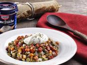 Zuppetta lenticchie cuore cremoso guanciale croccante.