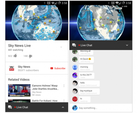 Youtube 6.0: Aggiunta la Live Chat