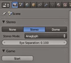 Giochi con immagini 3D stereoscopiche, Game Engine di Blender 2.5
