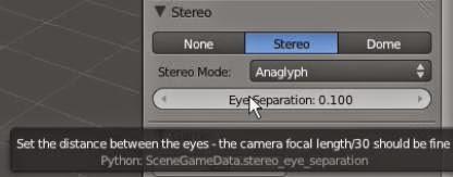 Giochi con immagini 3D stereoscopiche, Game Engine di Blender 2.5
