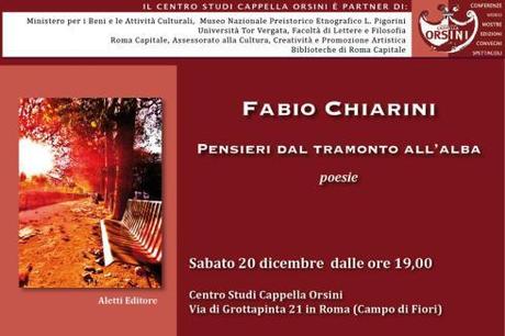 PENSIERI DAL TRAMONTO ALL’ALBA di Fabio Chiarini