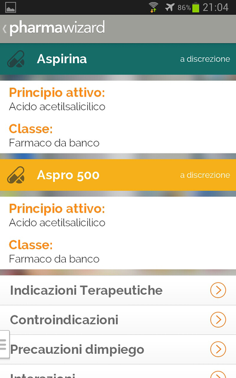 Pharmawizard: l'app con il database completo dei farmaci da banco in vendita in Italia e molto di piu'...