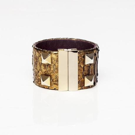 Regali di Natale: alcune idee last second! Bracciale in pitone con borchie by Polly T