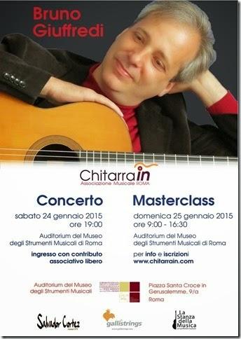 Bruno Giuffredi ROMA Concerto e Masterclass 24 e 25 gennaio 2015