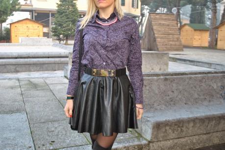 outfit invernali outfit dicembre 2014 outfit gonna in pelle nera outfit stivali al ginocchio come abbinare la gonna in pelle abbinamenti gonna in pelle come abbinare gli stivali al ginocchio abbinamenti stivali al ginocchio how to wear leather skirt how to wear over knee boots fashion blog italiani fashion blogger italiane mariafelicia magno fashion blogger colorblock by felym fashion blogger milano fashion blogger bionde ragazze bionde italian fashion bloggers blonde girls blog di moda italiani blogger italiane di moda borsa michael kors mini selma michael kors orologio daniel wellington mini selma bag by michael kors daniel wellington watch majique london necklace