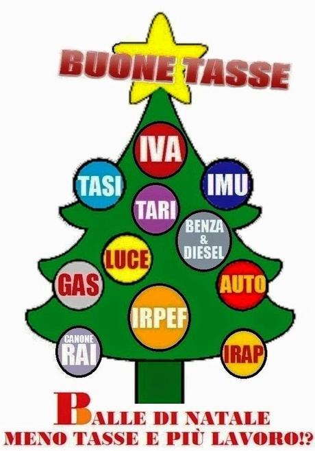 Un altro Natale di sacrifici con tante Buone Tasse per i soliti fessi!