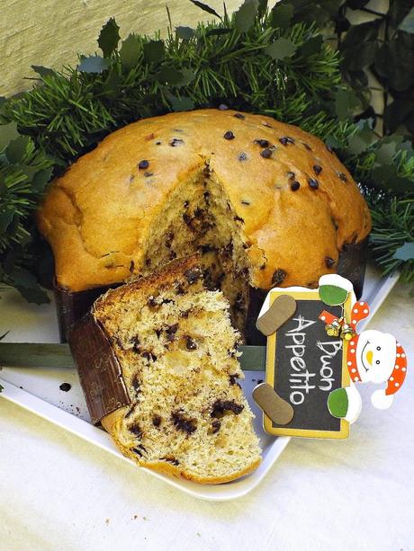 Panettone (stellato) con gocce di cioccolato