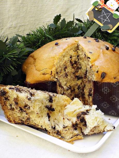 Panettone (stellato) con gocce di cioccolato