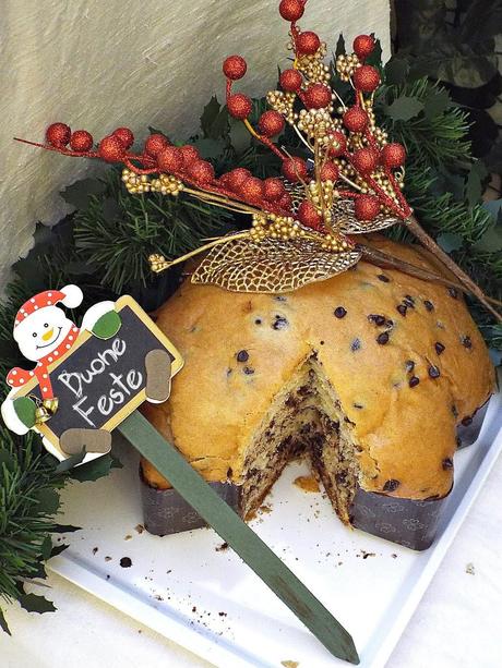 Panettone (stellato) con gocce di cioccolato