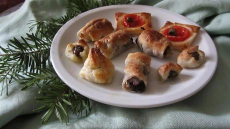 Salatini vegetariani con la pasta sfoglia