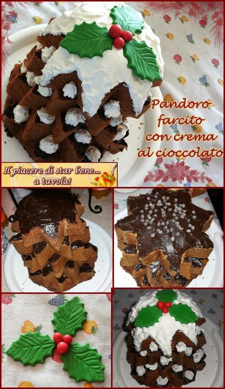 Pandoro farcito con crema al cioccolato