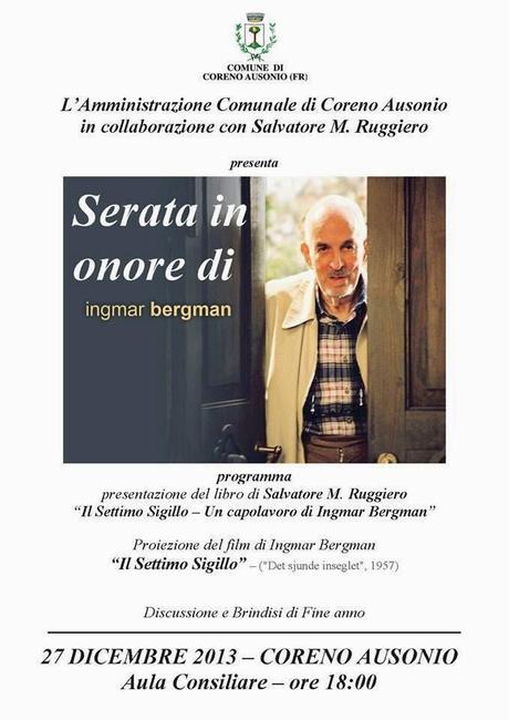 Quest'anno il tradizionale incontro dei fans de IL GENIO DI UPPSALA (Saggio di Salvatore M.Ruggiero)﻿ e i cultori del buon cinema d'autore NON CI SARA'.