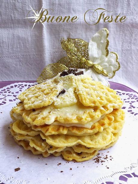 Insolito millefoglie di waffel al cocco