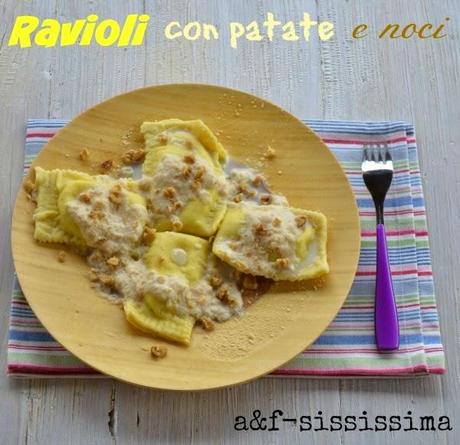 ravioli con patate e noci