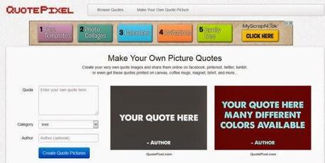 Quote Pixel: applicazione web per convertire frasi e citazioni in immagini