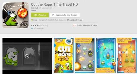 Cut the Rope  Time Travel HD   App Android su Google Play